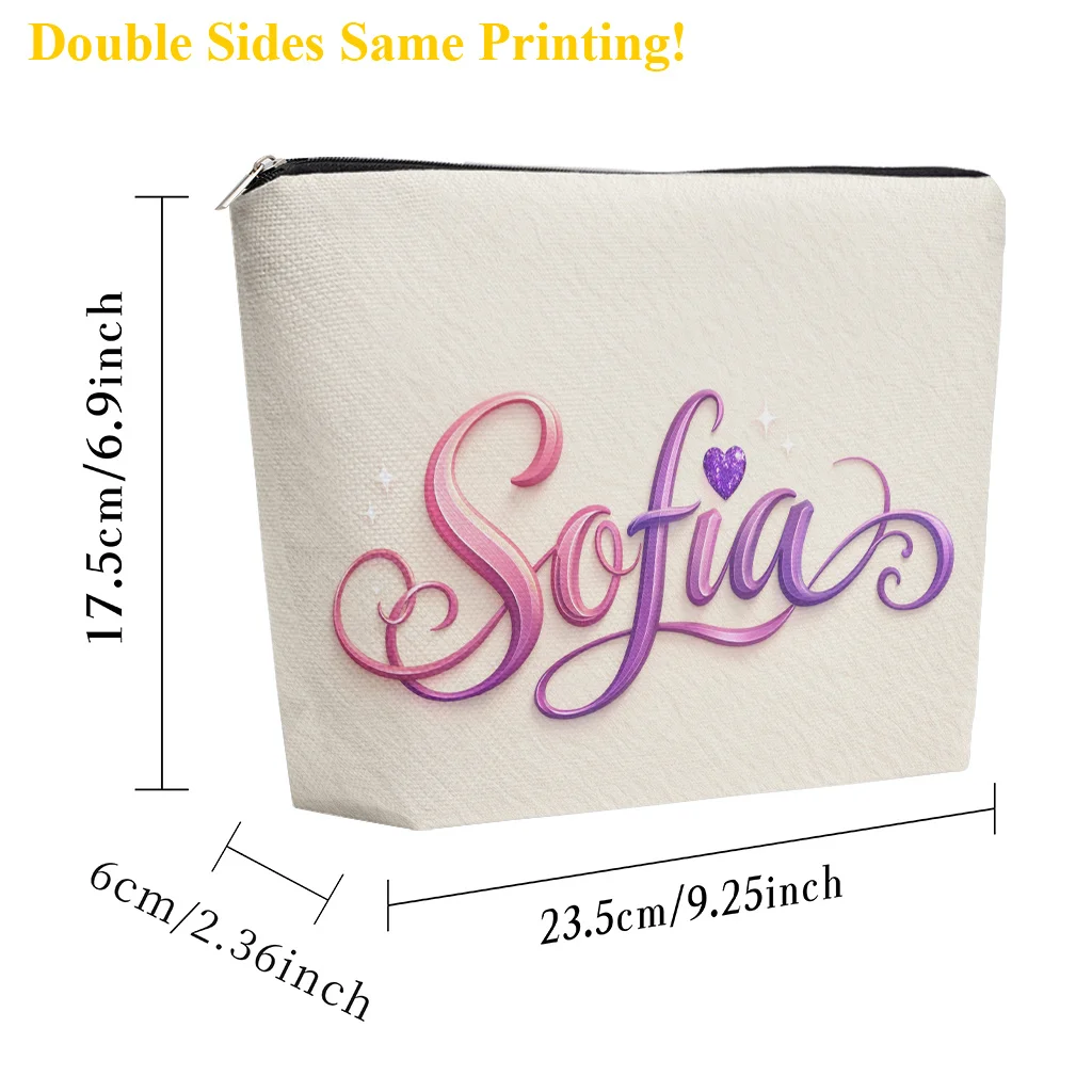 Unique Linen Makeup Bag with a Zipper Spacious Storage Pouch Perfect for Travel and an Ideal Holiday Gift Fashion Women Bags