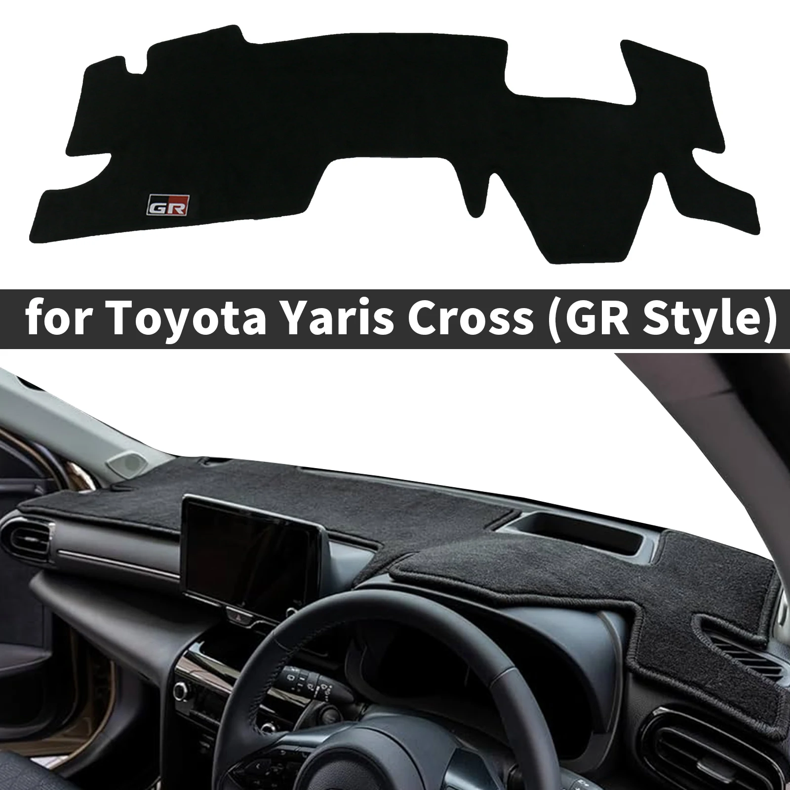 

Для Toyota Yaris Cross 2021-2024 GR автомобильный коврик для приборной панели, накладка на приборную панель, аксессуары для DashMat, солнцезащитный коврик, защитный ковер