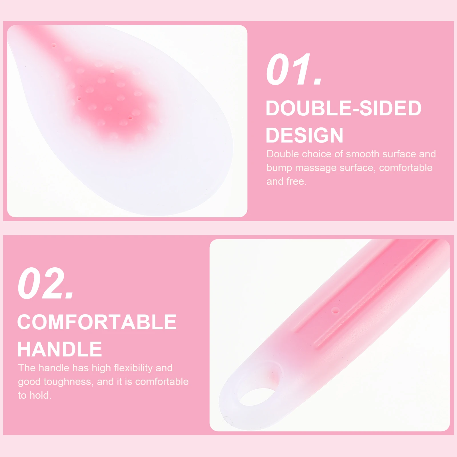 

38cm Red Silicone Meridian Pats Massage Stick Body Beating Tool Flexible Environmental Food Grade for Neck