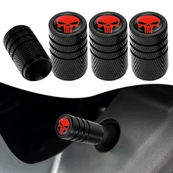 4Pcs Skull Tire Valve Stem Caps Car Tire Decoration, Car Exterior Replacements, Universal for Most Cars