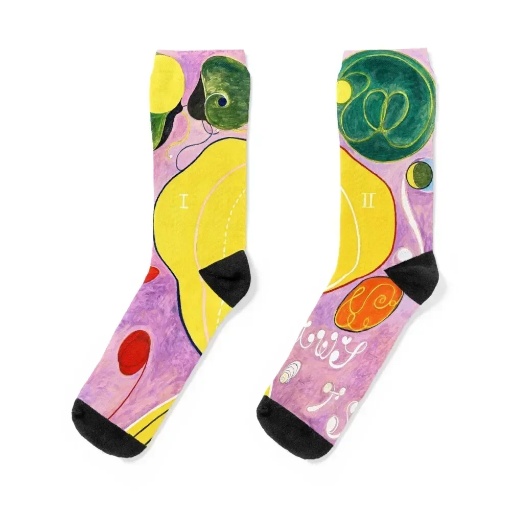 Hilma Af Klint The Ten Largest, No. 7, Adulthood Group IV Abstract Vintage Painting Art Socks Stockings gifts Mens Socks Women's