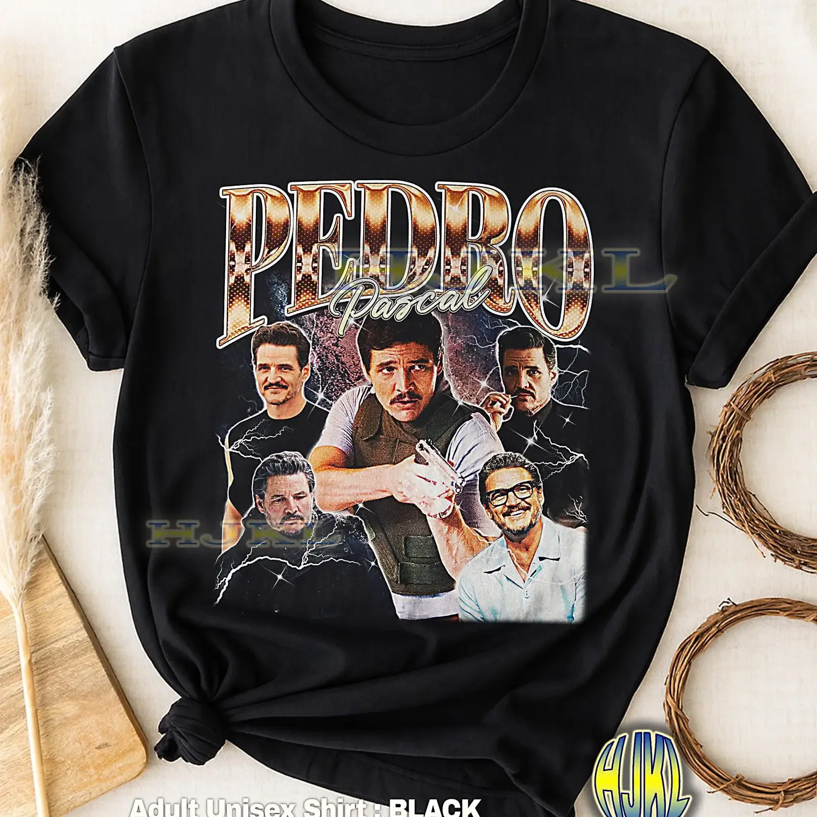 Pedro Pascal Bootleg T Shirt Vintage Actor Iconic Star Celebrity 90s Retro Throwback Sweater vintage Washed Soft Stretched