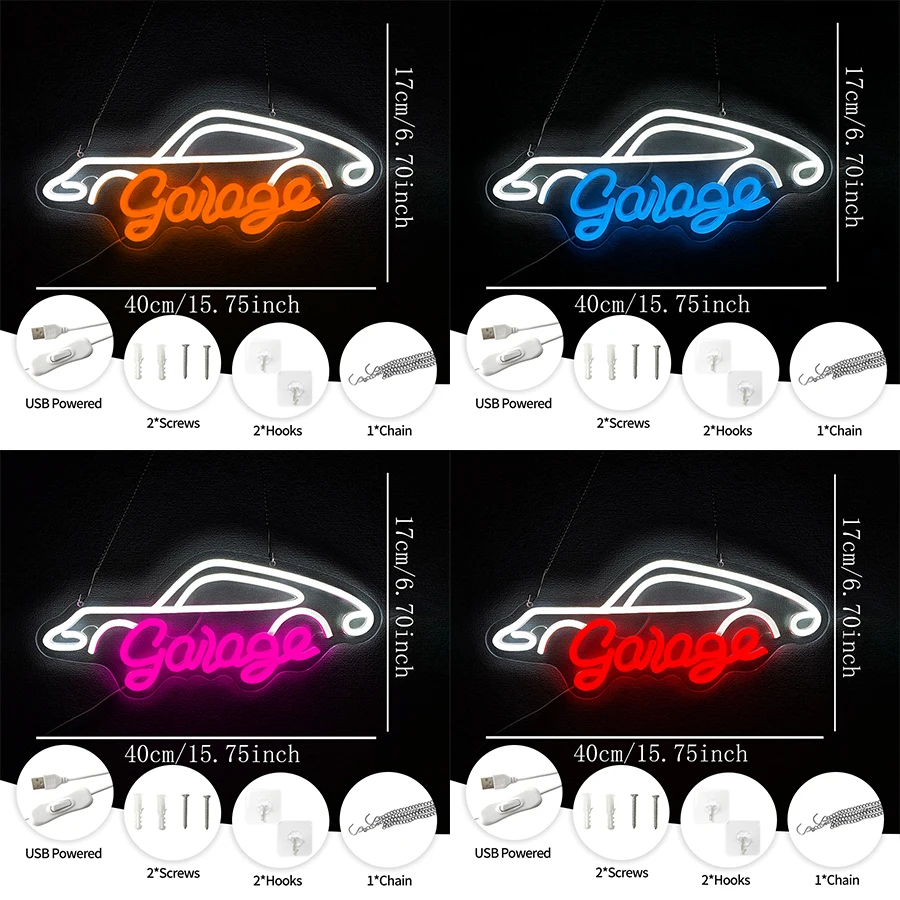 Letrero de neón LED para garaj - Auto Repair Shop Signs reseña y precio