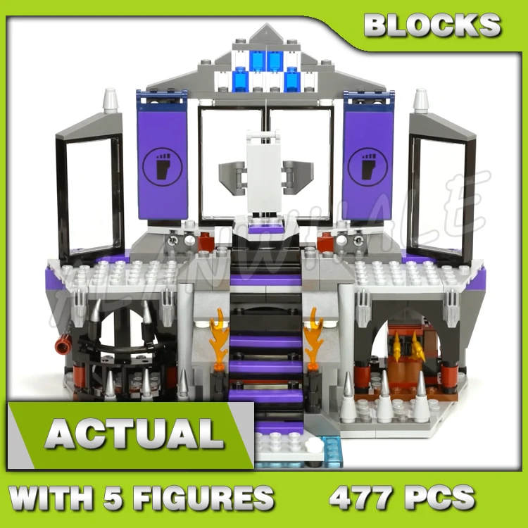 477 pezzi Shinobi Tartaruga Shredder Lair Rescue Veicolo volante 10264 Building Block giocattoli compatibili con il modello