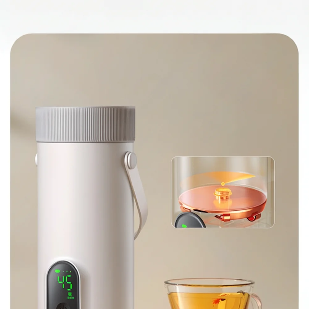 Portable Baby Milk Warmer Wireless Electric Heating Cup Intelligent Temperature Control Travel Water Heater Kettle