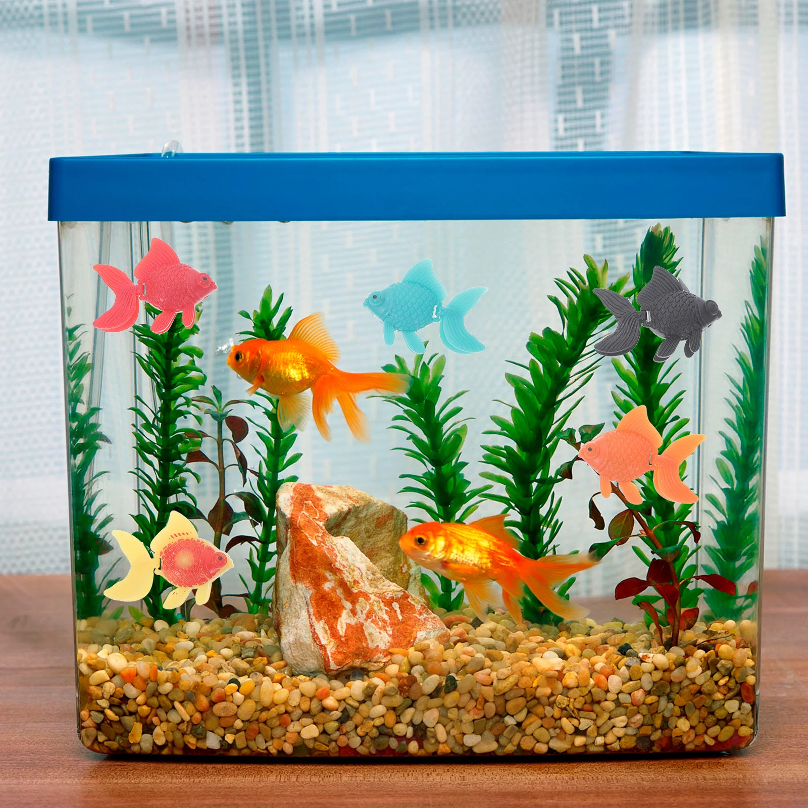 

10pcs Artificial Goldfish Plastic Fish Tank Decor Landscape Prop Mini Size Durable Craftsmanship Kids Learning Pretend Play