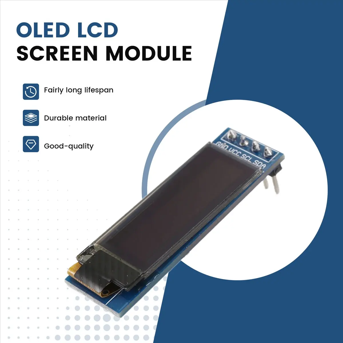 A10I Display Module 0.91 Inch OLED Display Module OLED Screen Driver DC 3.3V,White Font
