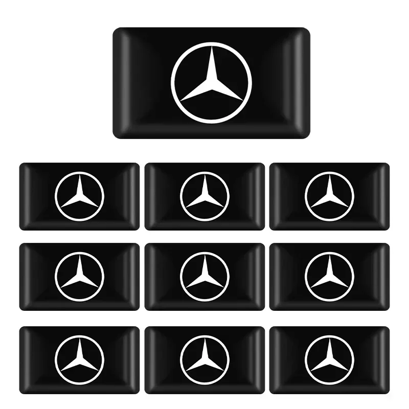 4pcs Lables Car Steering Wheel Sticker Hub Caps Center Decals For Mercedes Benz AMG W206 W204 W205 W212 W213 W221 W222 W240W211