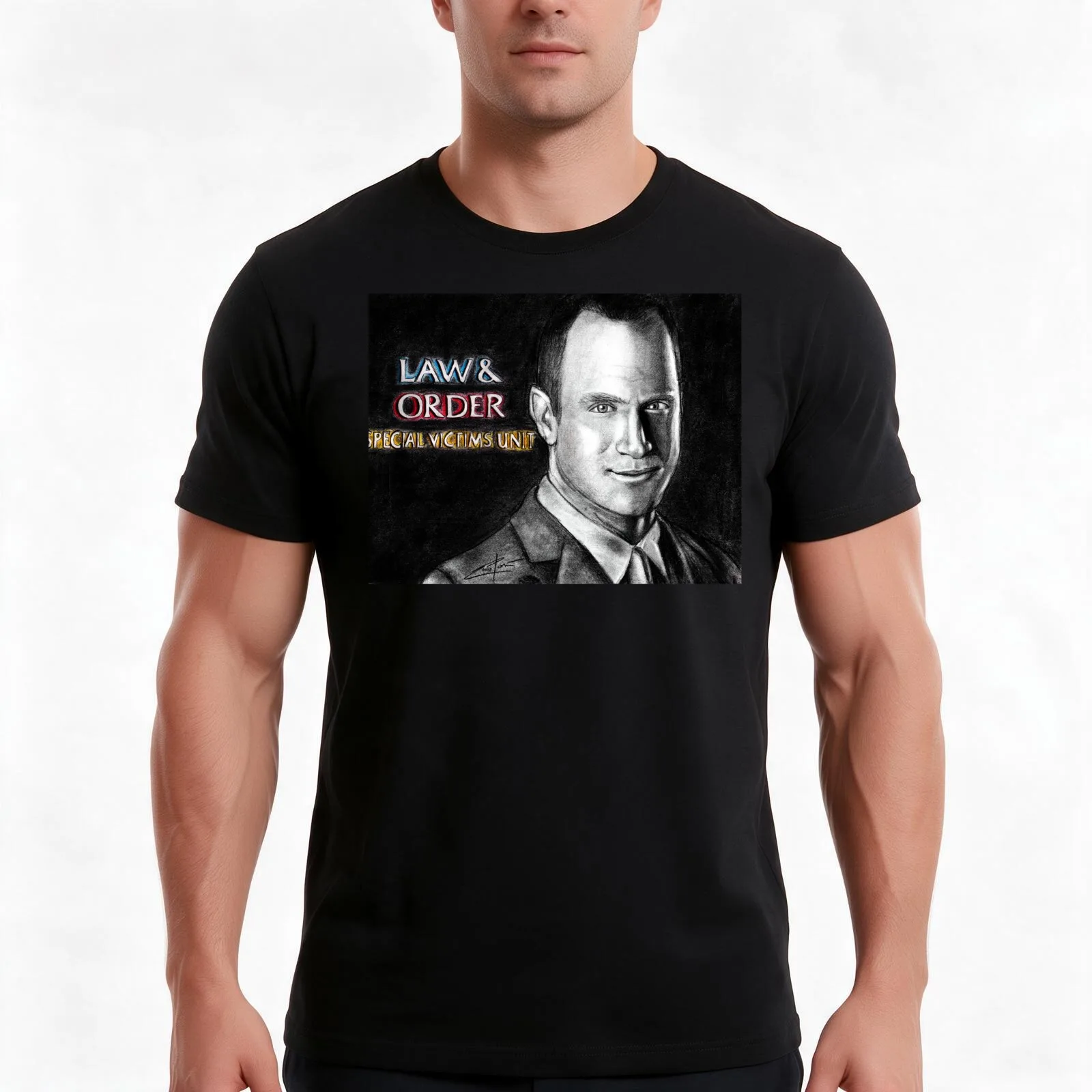 Elliot Stabler T-Shirt Summer Casual Cotton Tee Oversized Streetwear Tops Vintage Graphic Print Loose Fit Short Sleeve