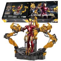Original Zd Toys Iron Man MK4 With Suit-up Gantry 1/10 Tony Stark Model Action Figure Collectible Toy G