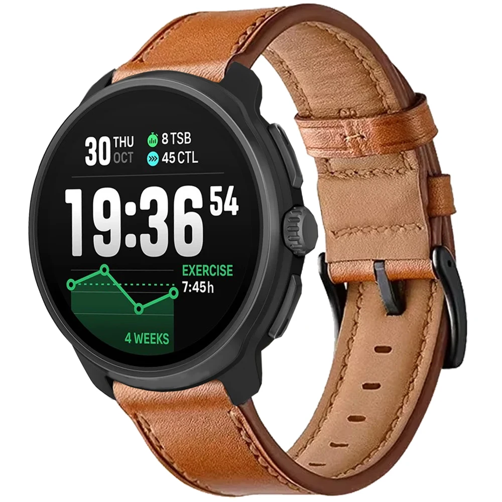 20mm 22mm Leather Strap For SUUNTO Race 2/Run/OCEAN/RACE S/VERTICAL Band Bracelet For Suunto 9 PEAK/9 PEAK PRO/5 Peak/3 Correa