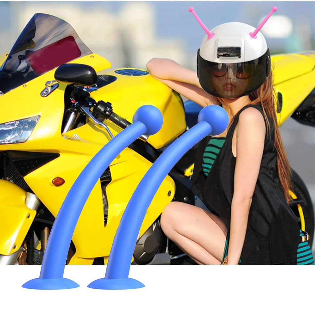 

1Pair Silicone Suction Cup Tentacles Antenna Decorative Accessory Blue Easy Install Durable Safe Ecofriendly