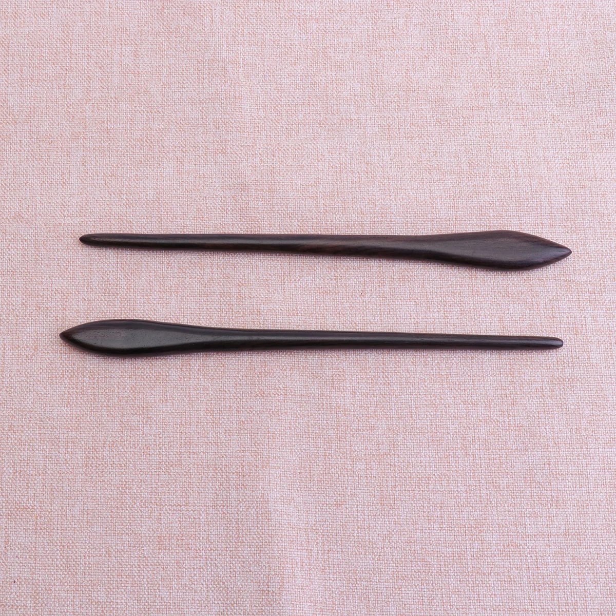 2 قطعة دبوس الشعر الرجعية خمر كليب مخلب كليب لملحقات خشب الصندل الخيزران المرأة القبعات العالية #4