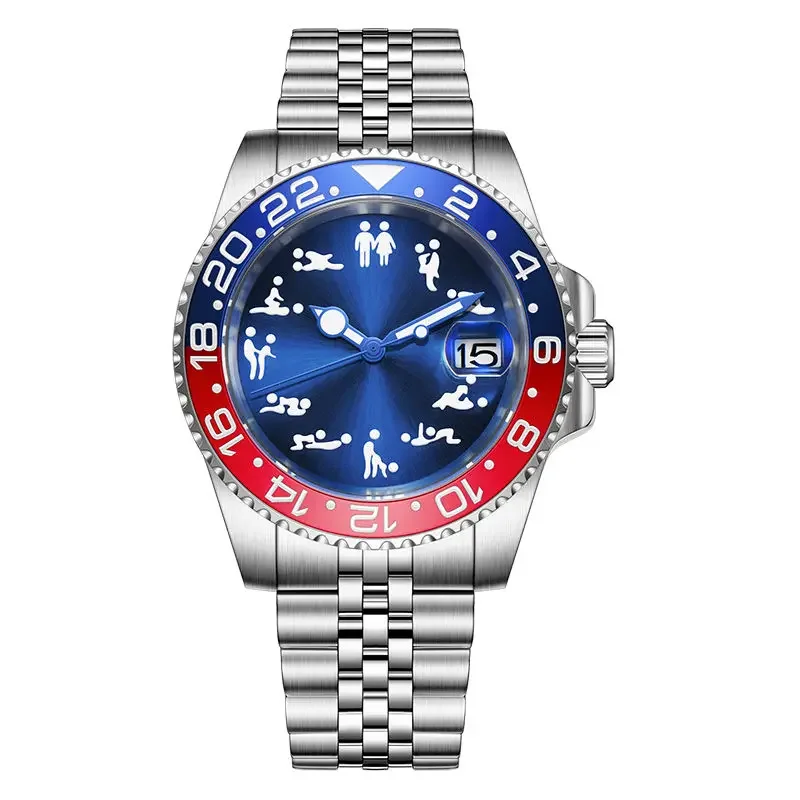 

Simple casual men's mechanical watch waterproof 200 meters luminous log model
