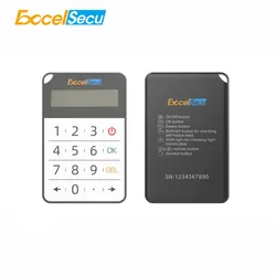 Excelsecu One Time Password Portable And Easy OTP Anthentication Token TOTP/OCRA SHA1/SHA256 Long-life  Hardware PIN Protection