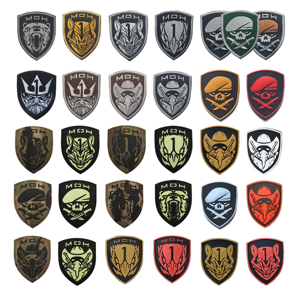 New Laser Cutting Medal of Honor IR Reflective CP Camouflage Magic Armband Glow-in-the-dark Army Fan Backpack Patches