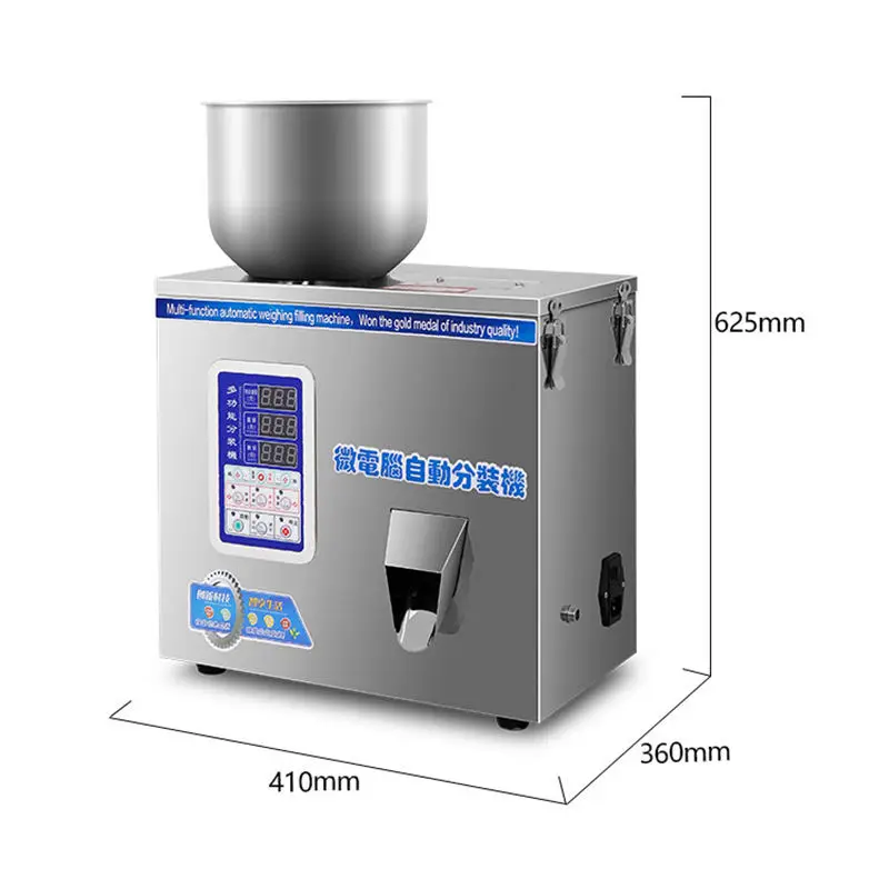 Semi Automatic Digital Control Spiral Screw Nut Cereal Coffee Spices Dispensers Powder Granule Particle Weighing Filling Machine