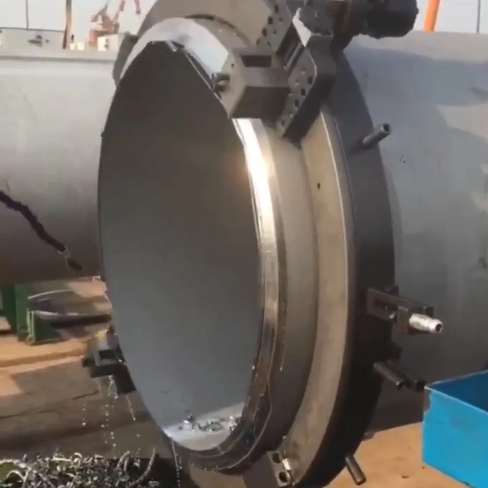 FYID-Feiyide 24-48 Inch Hydraulic Pipe Cutter Beveler 380V/110V-220V 1100W for Desalination Plant Piping Metal Beveling Cutting