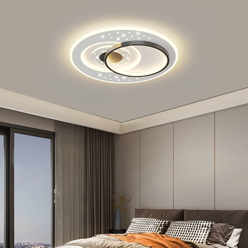 Led Plafond Lamp Woonkamer Slaapkamer Moderne Eenvoudige Ronde Vierkante Lichten Atmosferische Huishoudelijke Binnenverlichting Decor Plafond Lampen