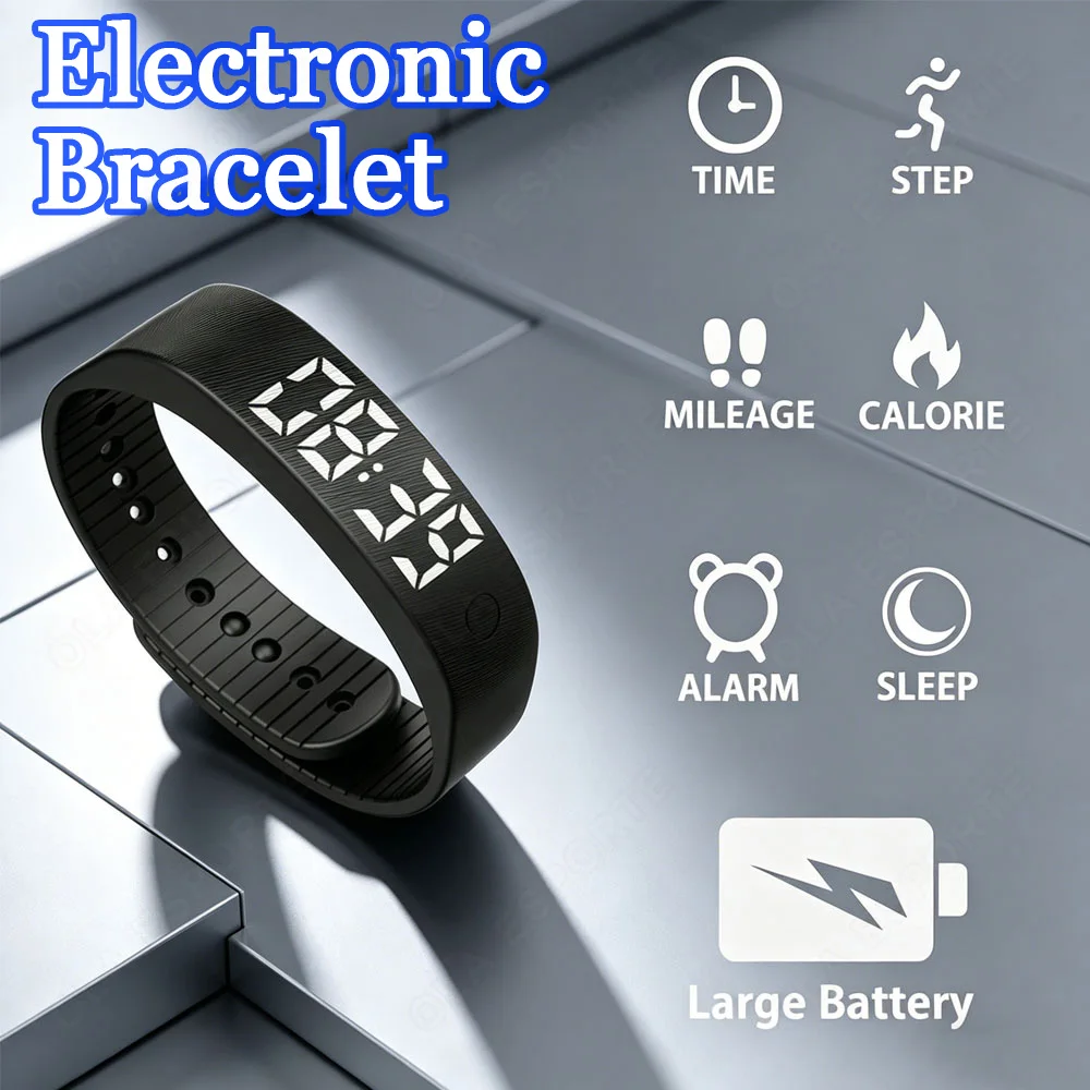 Smart Watch Men Women Pedometer Fitness Bracelet Step Count Multi Sport Mode Fashion Electronic Wristband Simplicity Smart Band