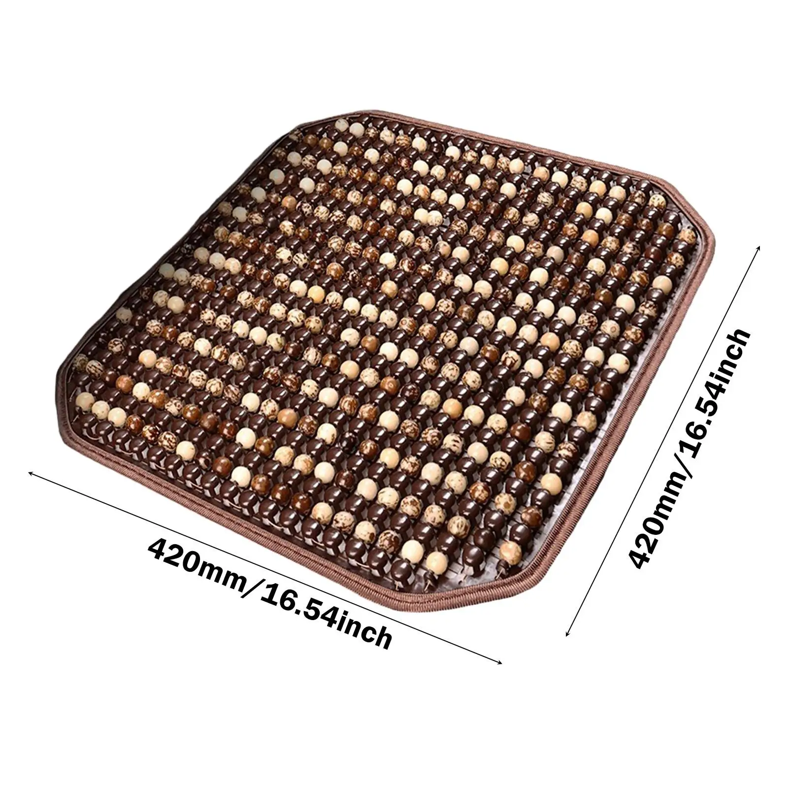Cooling Seat Mat Wood Beaded Seat Cover Pad Hand Woven Multifunctional Car Interior Accessory for Office Chair