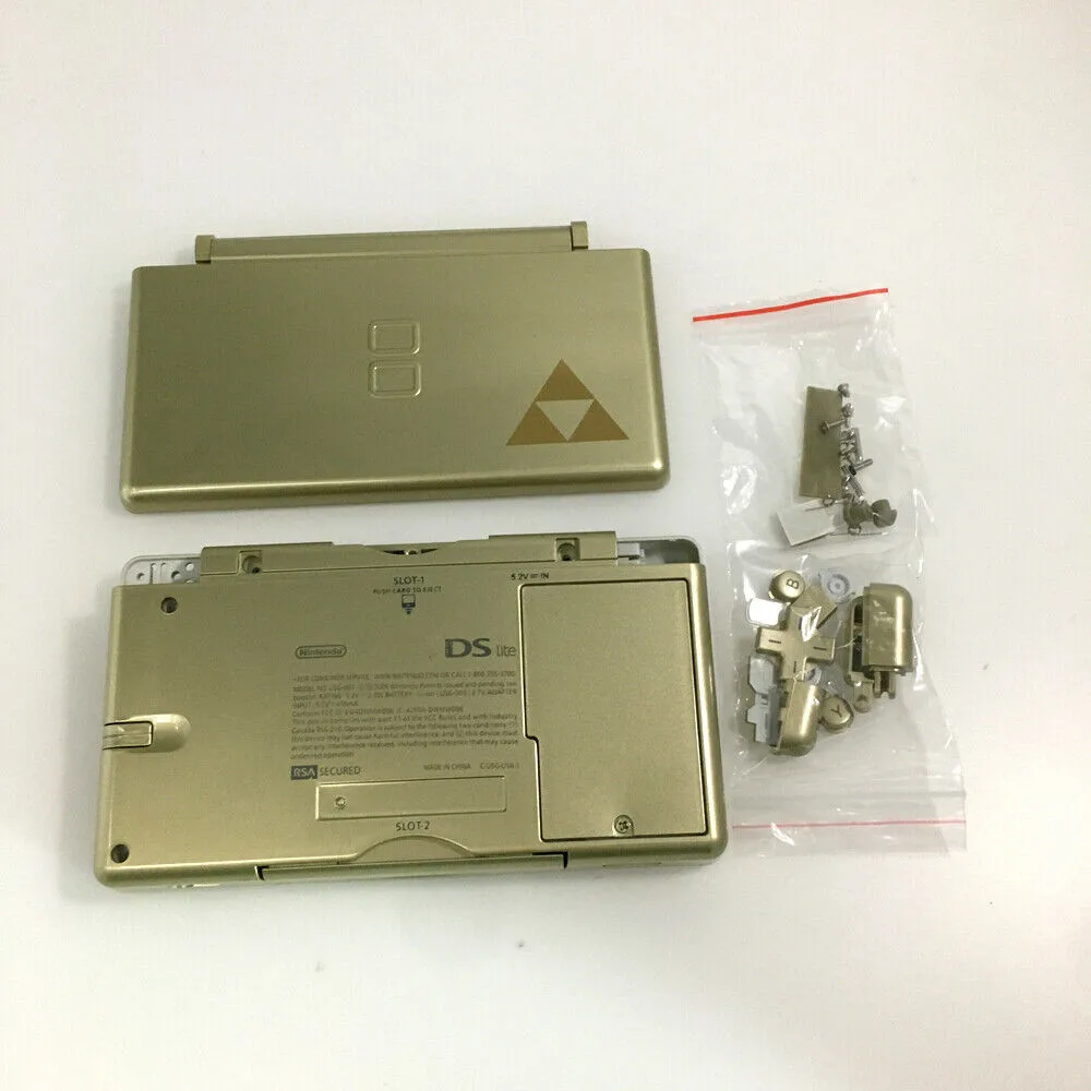 أزرار حافظة بديلة من Gold Ze l da + طقم مفك براغي لنينتندو DS Lite NDSL