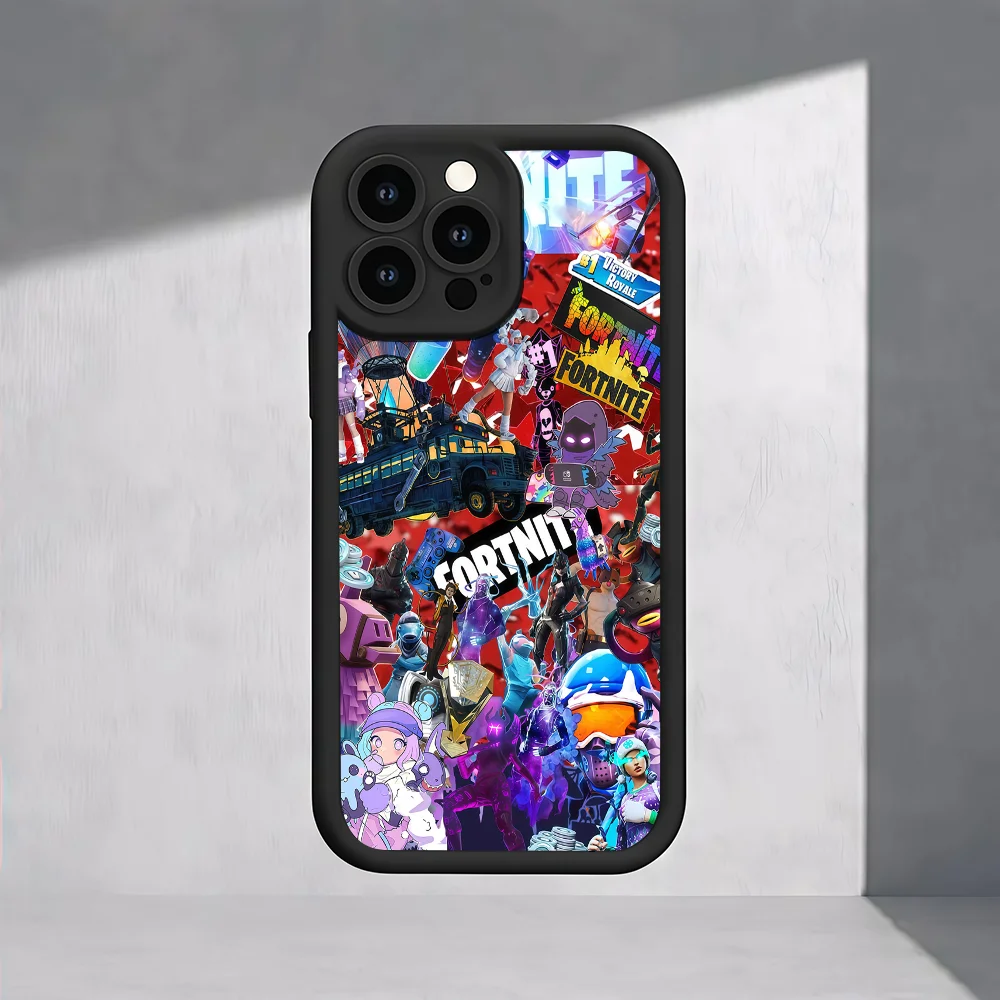 F-Fortnite Gaming Handyhülle für iPhone 17e 17 16e 16 15 14 13 12 11 Air Pro Max Mini XR XS X 7 8 6 6s Plus Weiche TPU Rückseite Schutzhülle – Detail 6