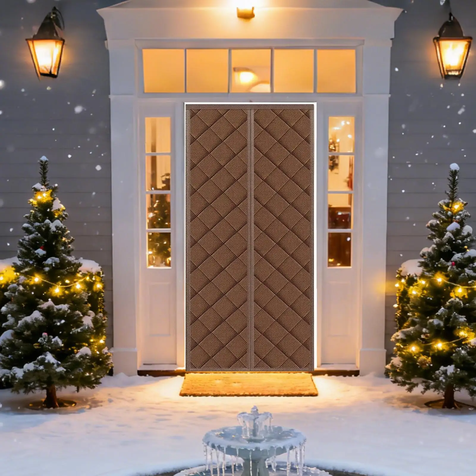 Thermal Door Curtains Windproof Magnetic Installation Thermal Door Curtains Magnetic For Kitchens Doorway Bedrooms Nursery