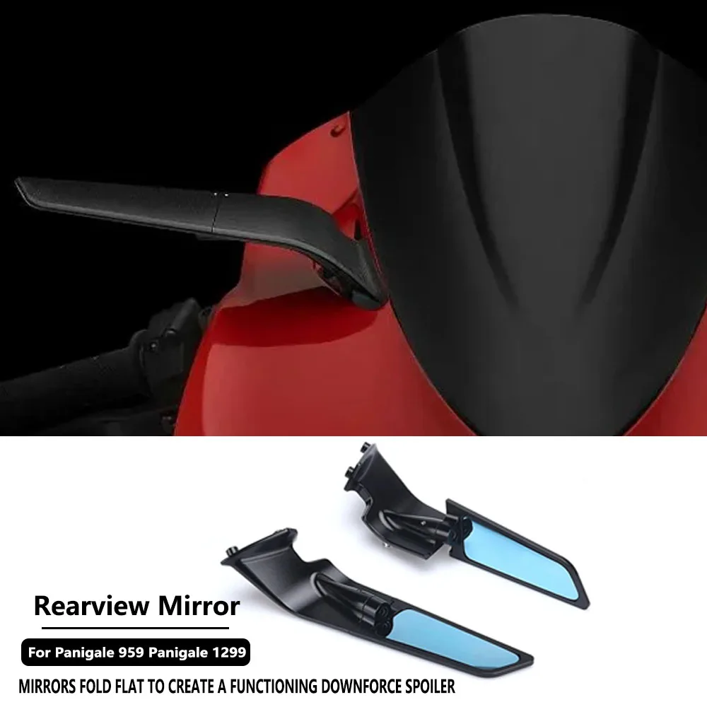 

For Ducati Panigale 1199 S Tricolore PANIGALE 899 ABS Motorcycle Rearview Mirrors Wind Wing Adjustable Rotating Side Mirrors