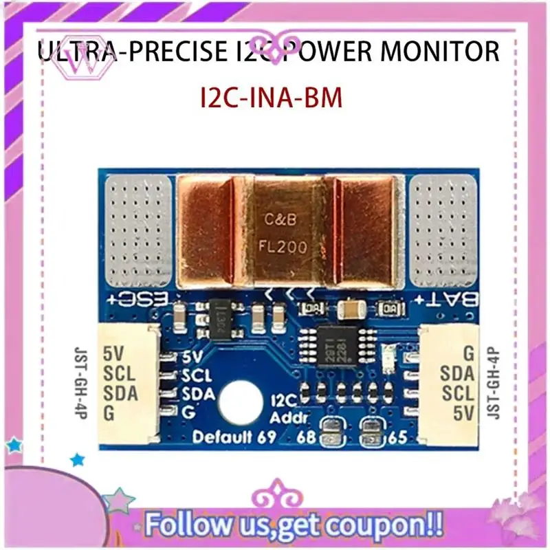 ABSL-I2C Power Monitor I2C-INA-BM Ultra-Precise Digital Power Monitor For RC FPV Drone