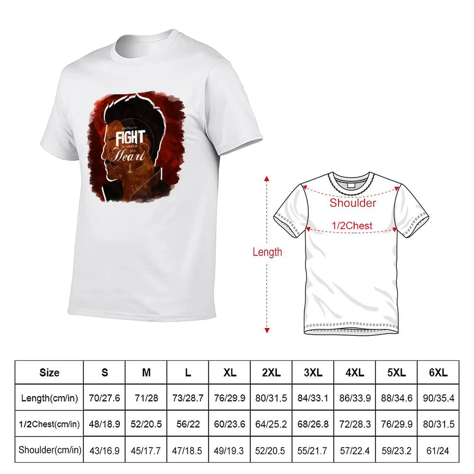 Dorian - Fight For What's In You Heart T-Shirt Fashion Graphic Tee for Men