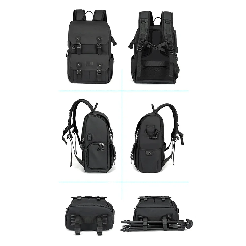 【مخزون محدود!】حقيبة كاميرا كتف SLR متعددة الوظائف حقيبة ظهر للكاميرا مقاومة للماء حقيبة كاميرا خارجية مقاومة للماء ومضادة للسرقة