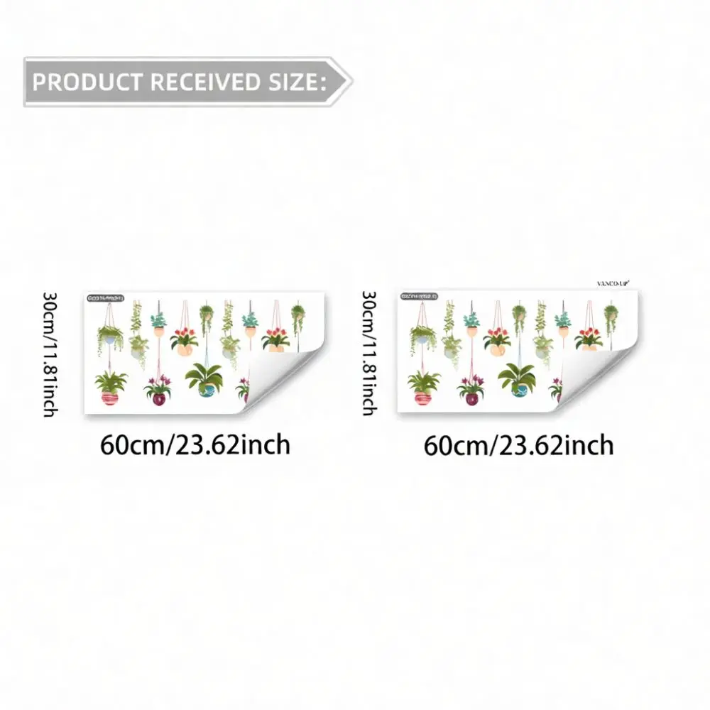 Potted Plant Window Film Static Cling Decorative Sticker Removable Glass Mural For Modern Home Decorating Accessories