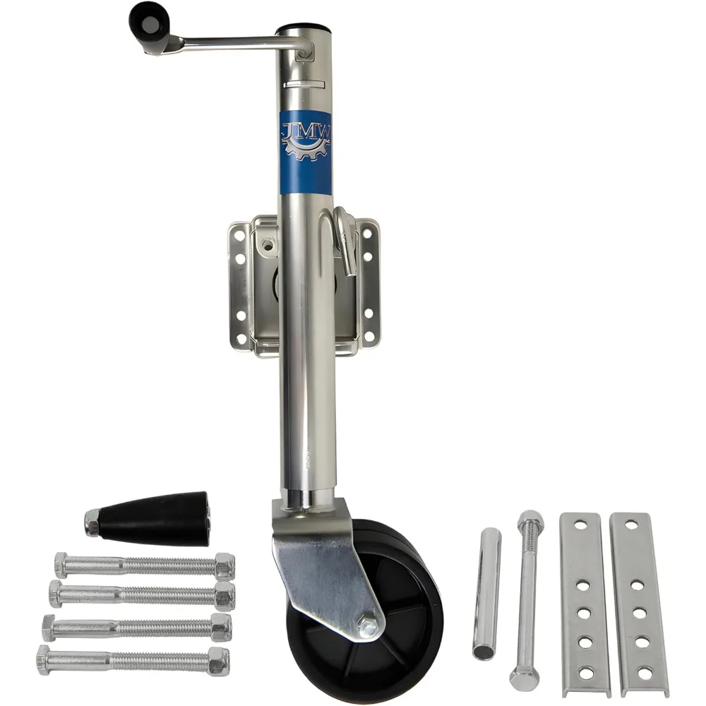 

1500lbs Trailer Jack with Double Wheel, Adjustable 12" Lift Travel, Boat On for Boat RV Utility, Swivel Tongue Towing Wheel
