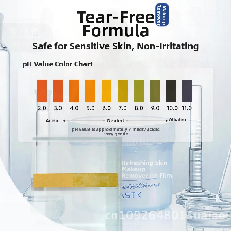 ASTK Refreshing Makeup Remover Ice Film Disposable Wipes 100 Pieces Portable Deep Cleansing No Irritation for Dry Skin