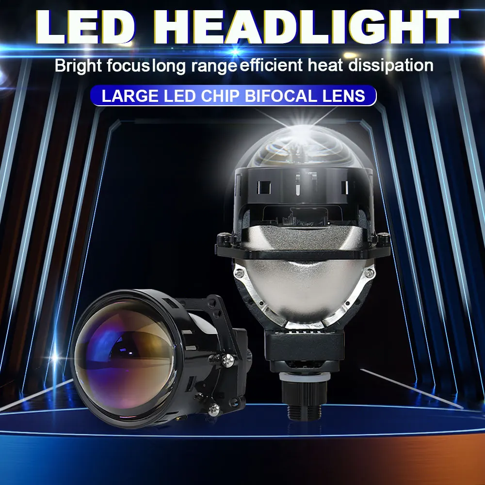 3 Inch Bi LED Projector Lenses For Headlight Hella 3R G5 6000K Auto Lamp Super Bright Car Lights Retrofit Kits Hyperboloid Lens