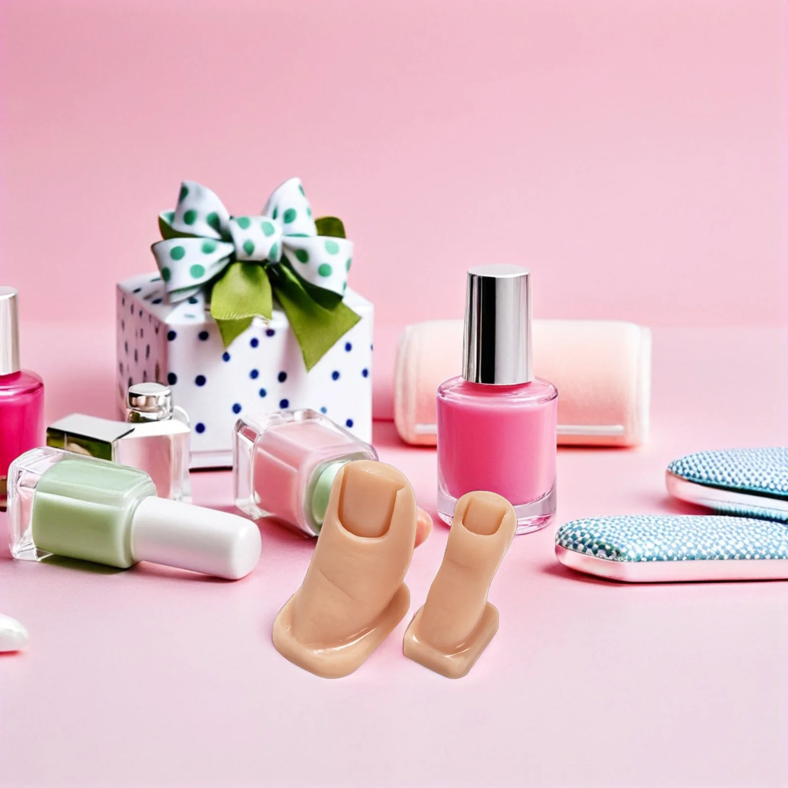 Set di mani e piedi per pratica delle unghie in silicone da 2 pezzi per unghie acriliche Texture altamente realistica Design ergonomico Durevole Affidabile