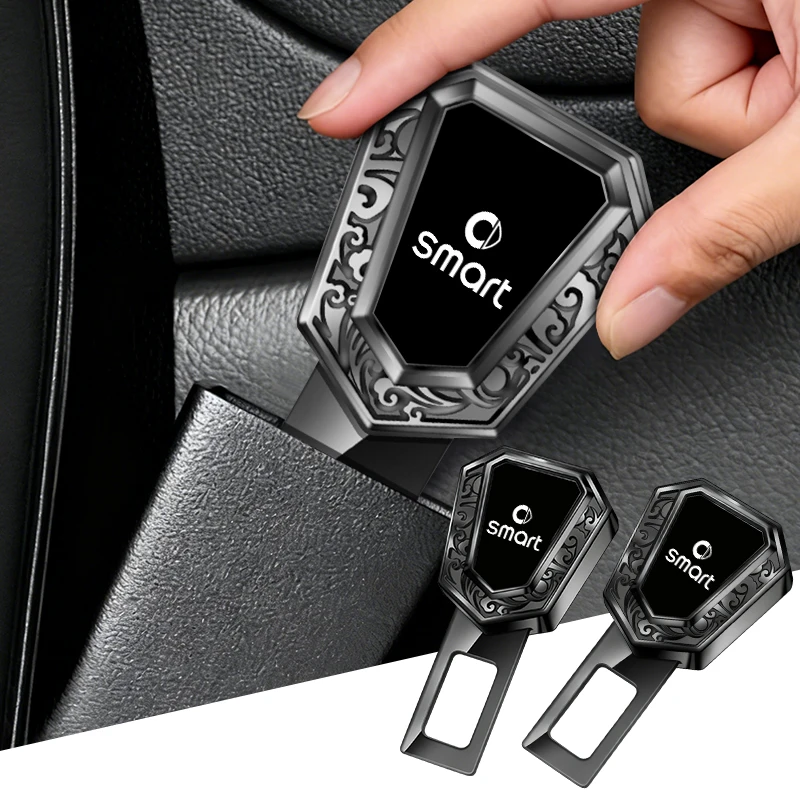 Car Seat Belt Extender Safety Belt Lock Buckle Plug Accessories For Smart Fortwo 451 450 453 Forfour EQ Cabrio Crossblade ROADST