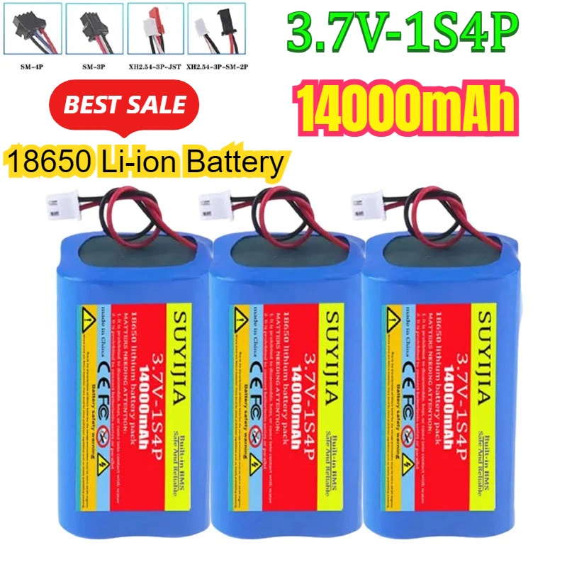 Original1S4P 14000mAh 3.7V Rechargeable Battery Pack 18650 Lithium-ion Toy Beauty Instrument Speaker SM XH2.54 Plug Built-in BMS