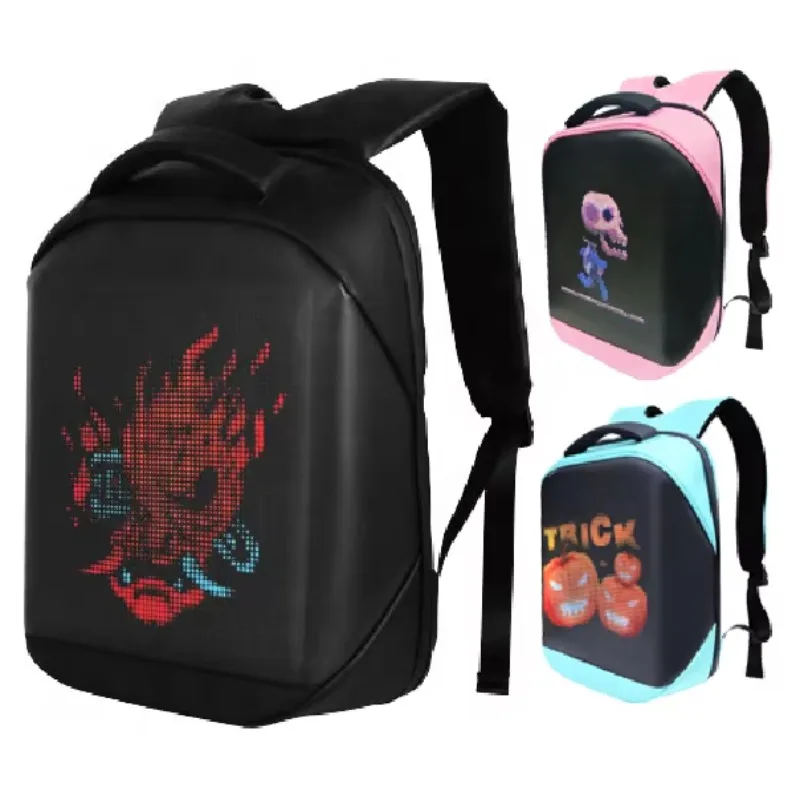 

Digital LED Backpack with Movable Billboard Advertising Light Box Leisure Sports Motorcycle Walking Advertising
