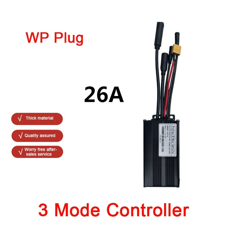 

Original Electric Scooter Controller e-Bike 24V 36V 48V JN 26A Three Mode Sine Wave Brushless Controller Waterproof Plug