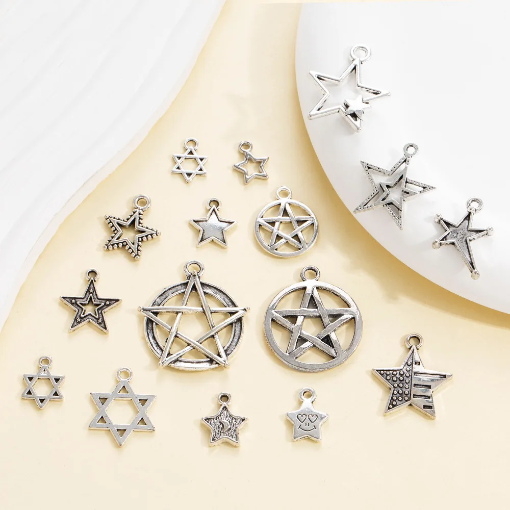 

Elegant and niche five-pointed star alloy DIY handcrafted jewelry accessories, fashionable clothing accessories