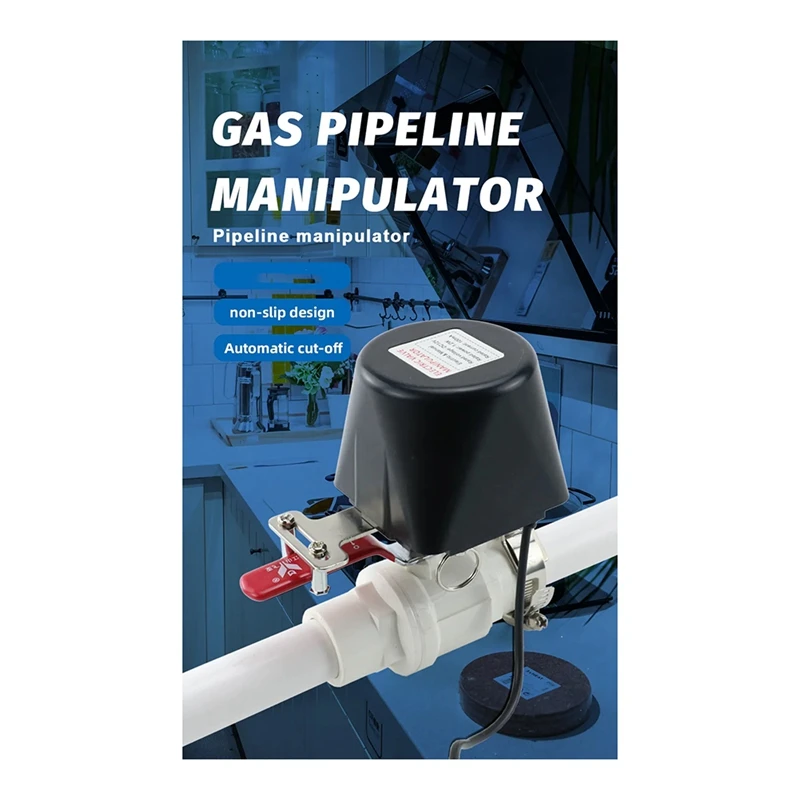 Katup Manipulator pipa Gas otomatis listrik DN15 DN20 DN25 untuk Alarm air Gas 12V katup bola potong mati