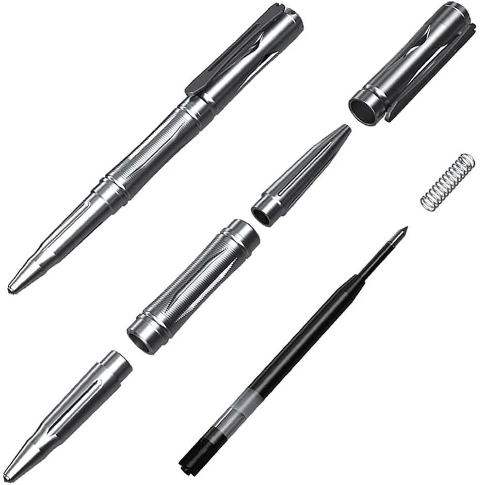 NITECORE NTP20 Multi-Functional Titanium Alloy Tactical Pen / Spare PenRefill Ergonomically Tungsten Steel Tapered Tip Escape