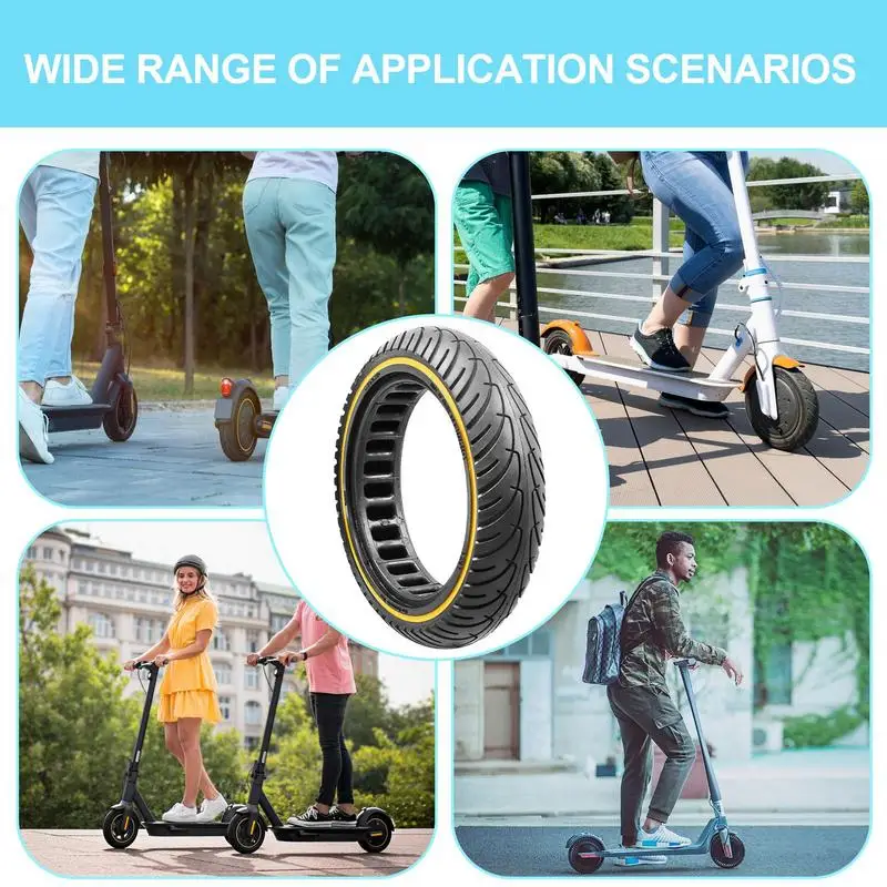 Tire Replacement Electric Scooter 8.5inch Rubber Replacement Tire For Electric Scooter Front/Rear Tyre Non-Inflation E-Scooter