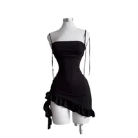 2026 Sexy Sleelveless Backless Mini Dress Women Summer Europe America Lace Up Bodycon Dresses High Street Party Club Black Dress - Image 5