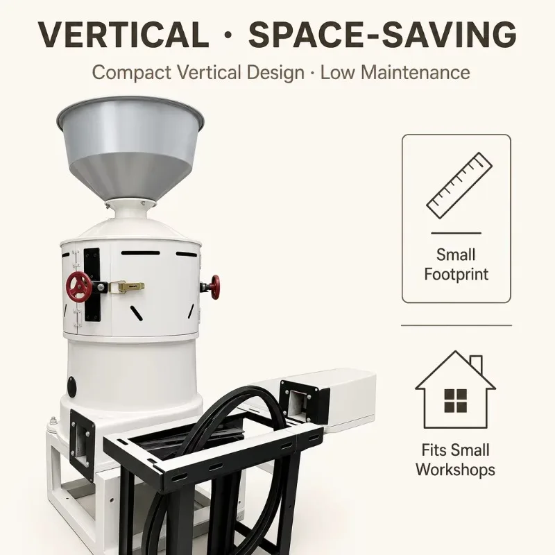 Multi-Purpose Vertical Grain Mill for Rice Wheat Coarse Cereal Dehusking and Grit Making
