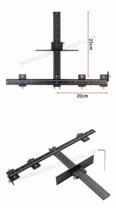 

1pc All Aluminum Alloy Handle Furniture Woodworking Punch Positioner Adjustable Installation Hole Positioning