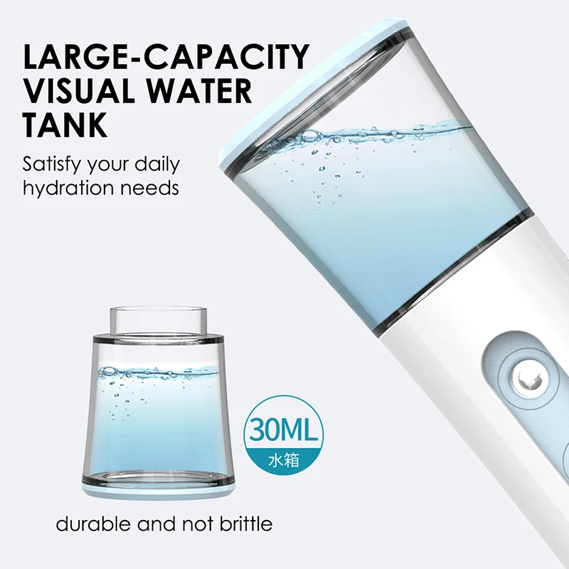 Doppel Spray-kopf Nano Nebel Sprayer Mini Feuchtigkeitsspendende Luftbefeuchter Hautpflege LED Display Tragbare Gesichts Dampfer Handheld Vernebler