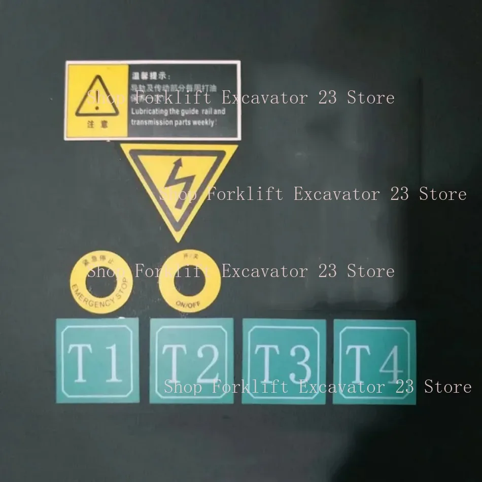 1PC Caution Sign Engraving Machine Safety Sign PVC Label X/Y/Z Axis Sticker 1325 Signage CNC Switch Emergency Stop Paste Tags